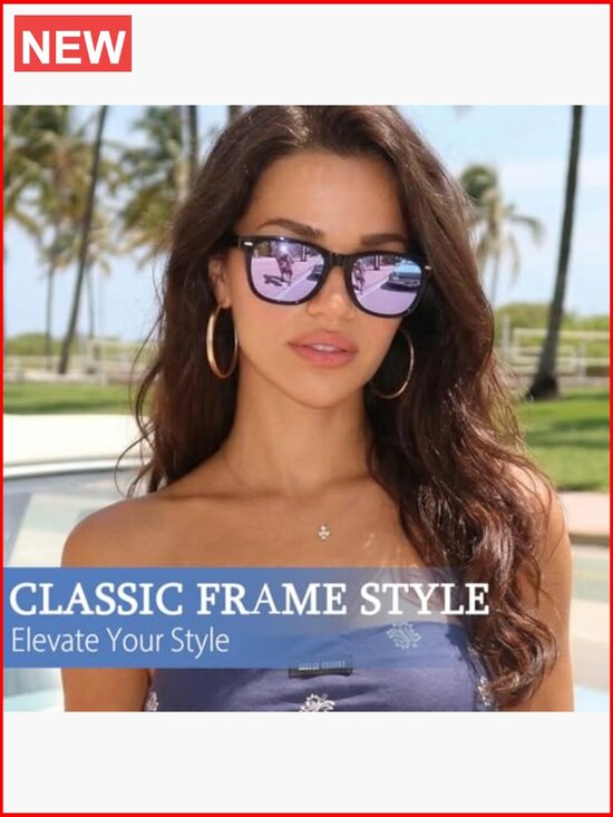 Classic Square Polarized Sunglasses UV Protection main image 7